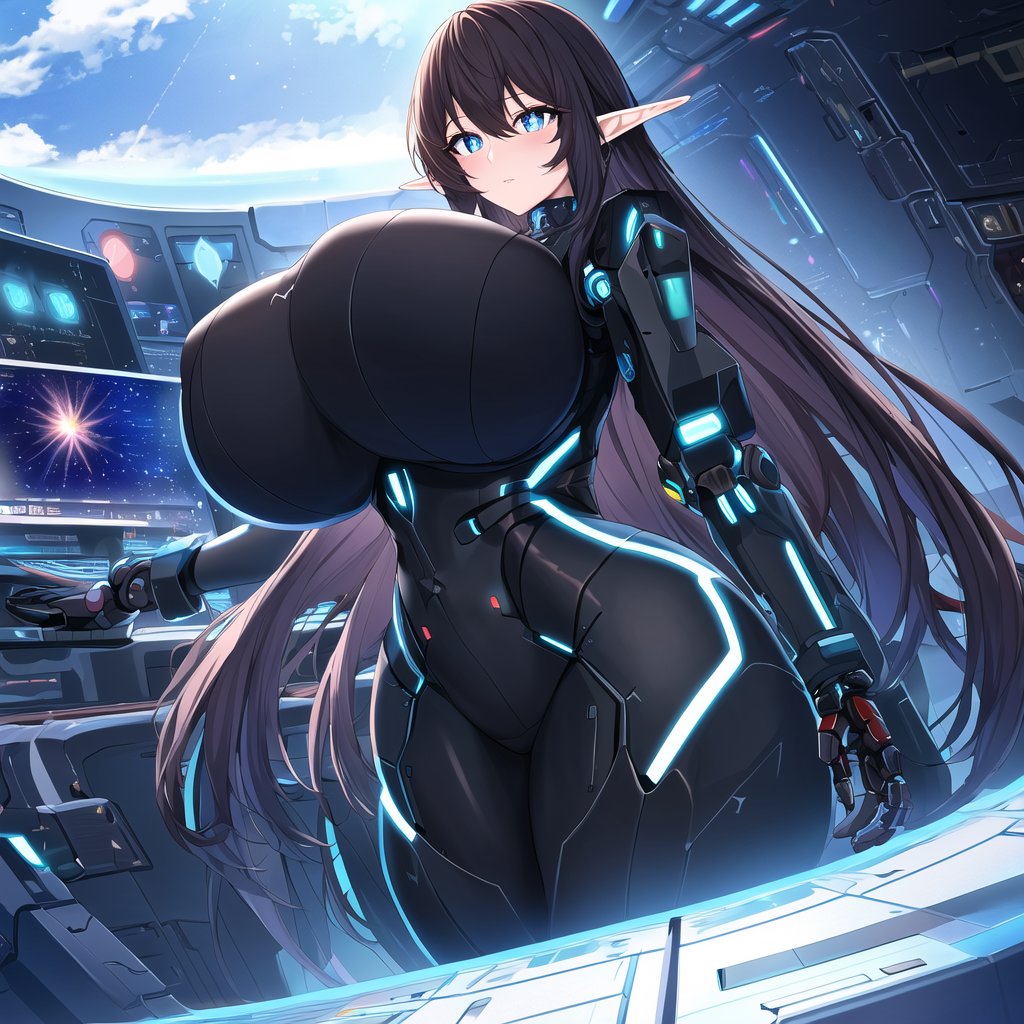 1girls, ai generated, ass, big ass, big breasts, breasts, elf, elf ears, female, female only, nai diffusion, original, original character, solo, stable diffusion, thick thighs
