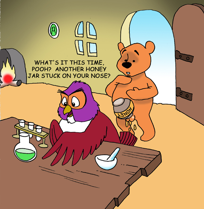 2boys dennis_clark disney literature male_only owl owl_(winnie_the_pooh) pooh_bear public_domain smooth_skin tagme testicles winnie_the_pooh_(franchise)