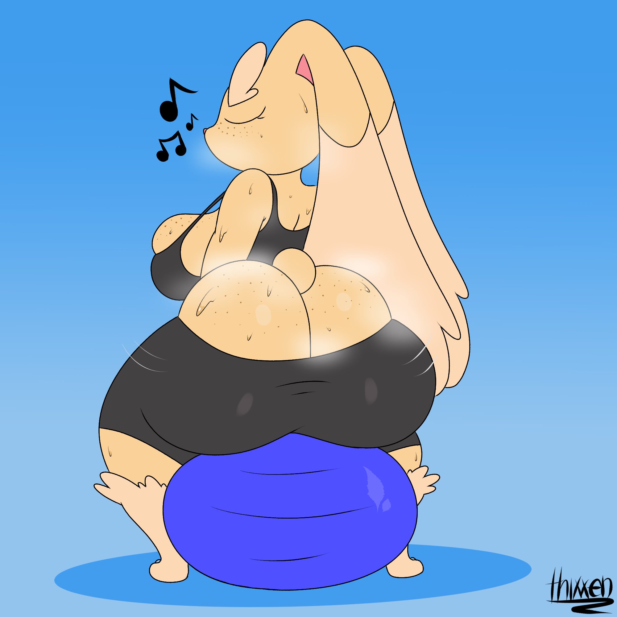 ass, ass cleavage, ass crack, big ass, big breasts, breasts, bubble ass, bubble butt, butt crack, female, huge ass, lopunny, pokémon (species), pokemon, pokemon (species), tagme, thixxen