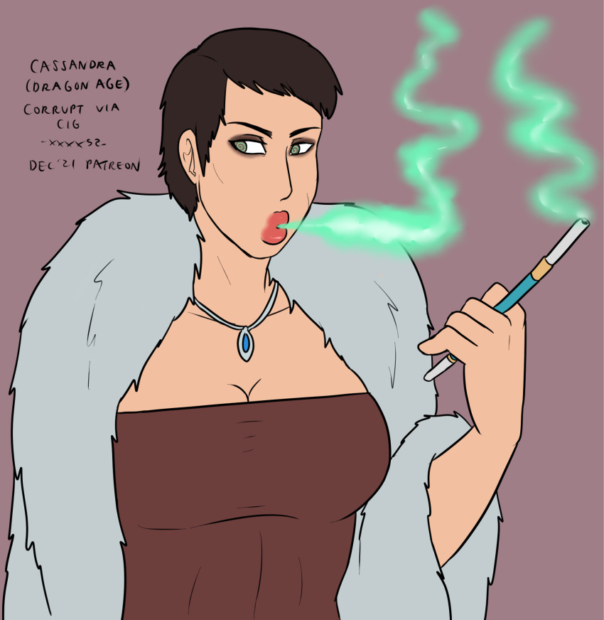 cassandra_pentaghast dragon_age dragon_age_inquisition fur_coat hypnosis hypnotic_smoking mind_control smoke smoking tagme when_you_go_outside_and_smell_that_zaza xxxx52