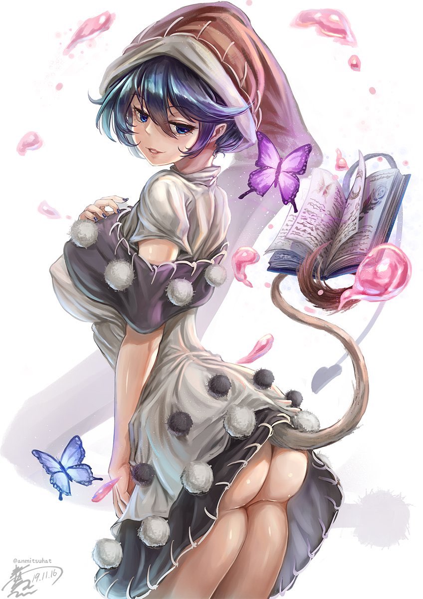 big_breasts book clothed_female doremy_sweet haruno_(kuromitugozen) tagme tail touhou