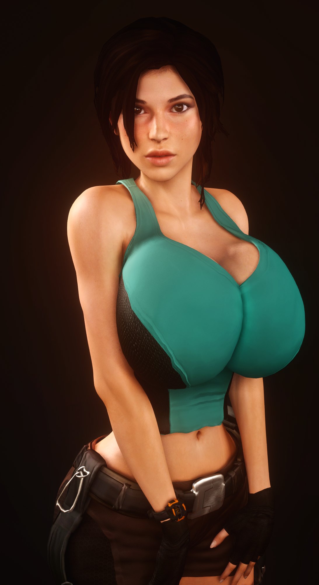 1girls 3d 3d_(artwork) abs alternate_breast_size athletic athletic_female big_ass big_breasts big_hips bimbo booty_shorts breasts breasts_bigger_than_head busty cleavage clothed clothed_female curvaceous curvy eyebrows eyelashes eyes female female_only female_solo fit fit_female gigantic_breasts hair hips hourglass_figure huge_breasts human human_female human_only human_solo lara_croft lara_croft_(survivor) large_ass large_breasts large_hips legs light-skinned_female lips looking_at_viewer midriff short_shorts shorts slim_waist small_waist solo solo_female thick thick_legs thick_thighs thighs thin_waist tomb_raider top_heavy upper_body vaako voluptuous wide_hips