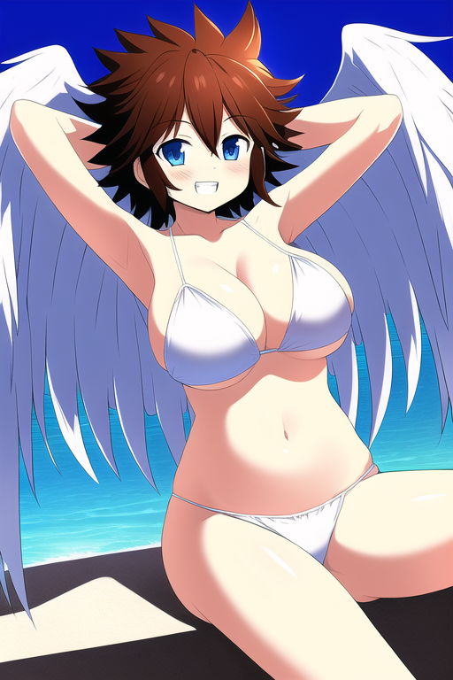 ai_generated angel angel_wings blue_eyes brown_hair female genderswap_(mtf) kid_icarus kid_icarus_uprising nai_diffusion nintendo pit pit_(kid_icarus) rule_63 stable_diffusion