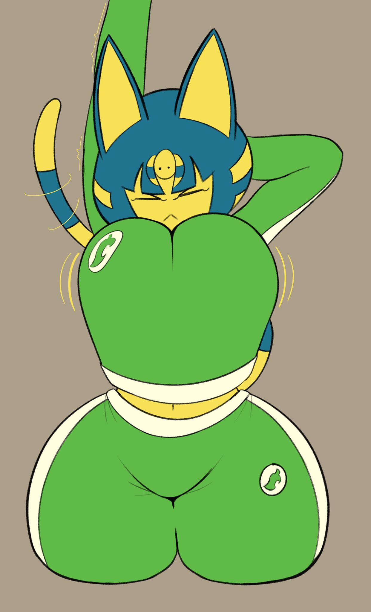 2021, 25circle, animal crossing, ankha, anthro, armpits, big breasts, breasts, female, nintendo, tagme, thick thighs, thighs, wide hips
