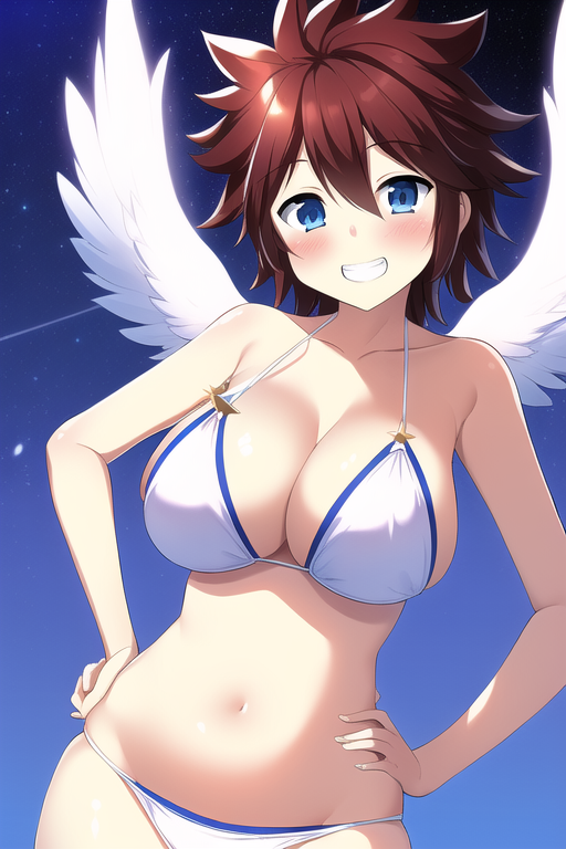 ai_generated angel angel_wings blue_eyes brown_hair female genderswap_(mtf) kid_icarus kid_icarus_uprising nai_diffusion nintendo pit pit_(kid_icarus) rule_63 stable_diffusion