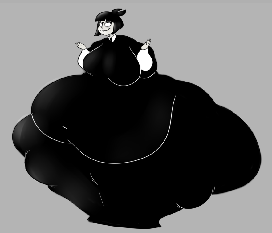 adult_swim bbw bottom_heavy creepy_susie fat fat_ass giantess gigantic_ass goth happy huge_belly huge_breasts hugefloppa overweight overweight_female shrug size_difference smug ssbbw the_oblongs thick_ass thick_thighs what wide_hips