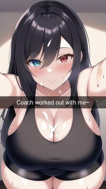 1girls 9:16 ai_generated blue_eyes cheating cheating_girlfriend cheating_wife coach cum cum_on_breasts cum_on_face emzie01 english_text funemily1 heterochromia large_breasts long_hair nai_diffusion netorare ntr original red_eyes snapchat stable_diffusion sweat sweatdrop tagme thick_thighs wide_hips