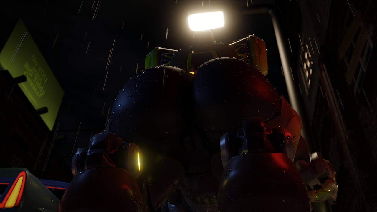 3d, 3d (artwork), ass, blender, blizzard entertainment, centaur, dark, female, light, omnic, orisa, overwatch, presenting, pussy, rain, robot, snips456, snips456fur, taur