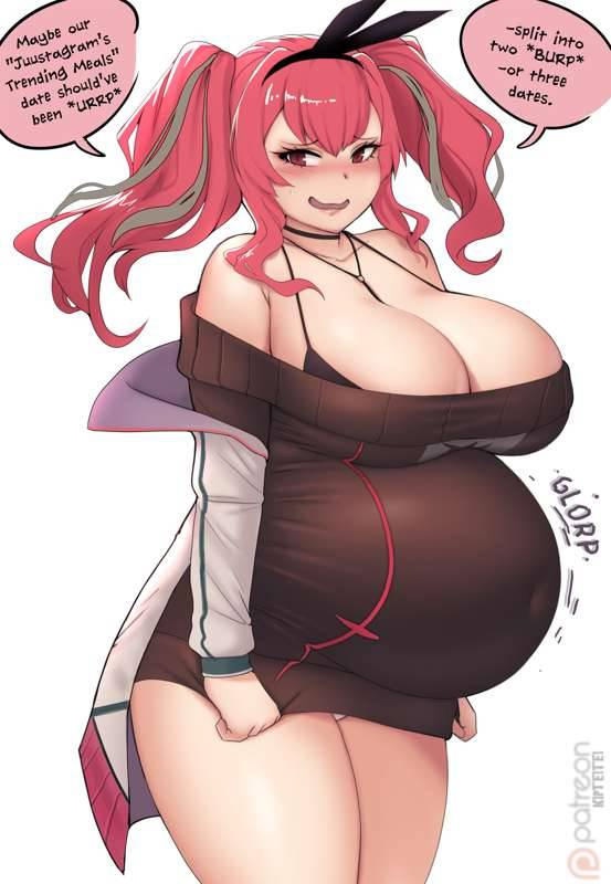 1girls, ass, azur lane, bbw, belch, belching, belly overhang, big belly, big female, black bra, black shirt, blush, blushing, bra, bremerton (azur lane), bremerton (day-off date) (azur lane), burp, burp fetish, burping, chubby, chubby female, eagle union (azur lane), embarrassed, fat, fat ass, fat belly, fat female, fat fetish, fatty, female, female only, giantess, human, human only, kipteitei, large female, light skin, light-skinned female, mini giantess, obese, obese female, overweight, overweight female, pig, pink hair, plump, pork chop, solo, tagme, thick thighs, tubby, weight gain