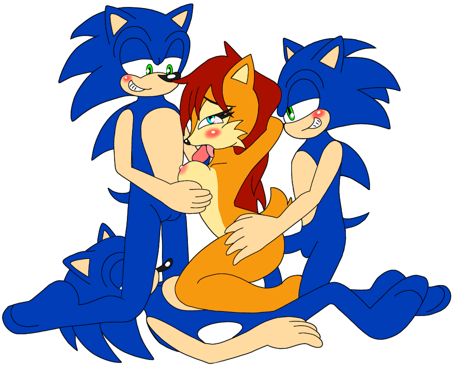 anal_sex boobjob boobjob_during_fellatio clones female foursome gangbang heart_eyes male male/male/male/female paizuri paizuri_fellatio sally_acorn sonic_(series) sonic_the_hedgehog sonic_the_hedgehog_(archie) sonic_the_hedgehog_(comics) sonic_the_hedgehog_(series) vaginal_sex