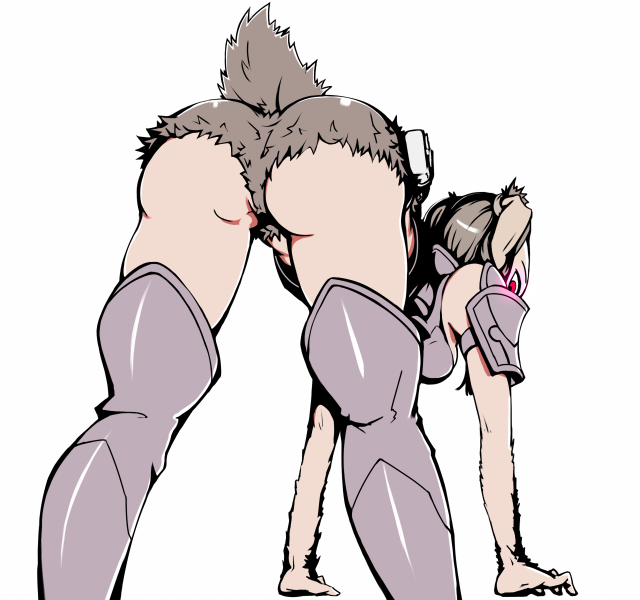 1girls all_fours ass ass_focus ass_up big_ass brown_hair female female_only fire_emblem fire_emblem_awakening glowing_eyes hamusan nintendo on_all_fours panne_(fire_emblem) rabbit_ears rabbit_girl rabbit_tail red_eyes solo