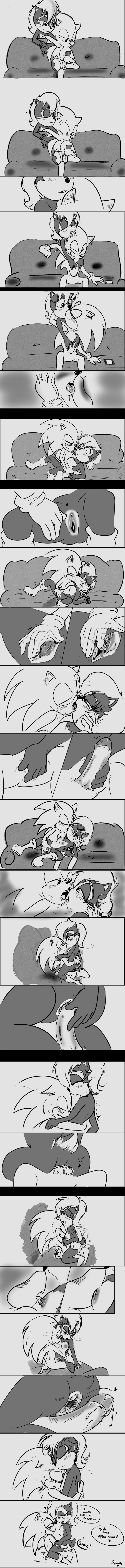 anthro archie_comics boots breasts comic couch dawnelle dialogue eyelashes female female_handjob fingering fingering_partner french_kiss gloves greyscale jpeg kissing male mobian_(species) monochrome mutual_masturbation nipples pussy rubbing_pussy sally_acorn sega sonic_(series) sonic_satam sonic_the_hedgehog sonic_the_hedgehog_(archie) sonic_the_hedgehog_(comics) sonic_the_hedgehog_(series) straight vaginal_penetration wholesome