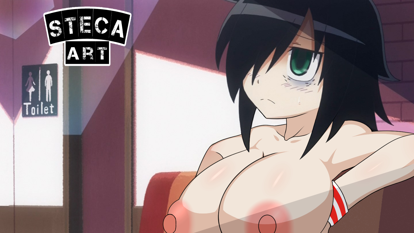 16:9 aspect ratio, accurate art style, alternate breast size, alternate version available, black hair, breasts, casual, casual nudity, erect nipples, female, huge breasts, human, kuroki tomoko, nipples, pale skin, public, public nudity, screen capture, screencap, screenshot, screenshot edit, steca, thelazyart, third-party edit, watashi ga motenai no wa dou kangaetemo omaera ga warui!