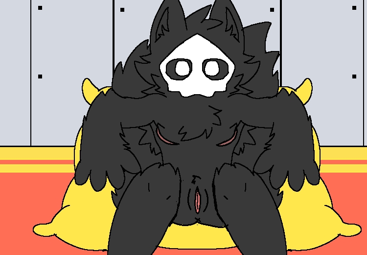 1cuntboy accurate_art_style accurate_artstyle andromorph andromorph_only andromorph_puro beanbag black_fur careless casual changed_(video_game) cuntboy cuntboy_only dragontim edit edited edited_image edited_official_artwork edited_screencap fluffy fluffy_tail furry furry_only intersex legs_spread looking_at_viewer mastectomy_scar on_back on_pillow pillow pink_pussy pink_vagina puro_(changed) pussy screencap screencap_edit skull_mask solo staring_at_viewer top_surgery_scars