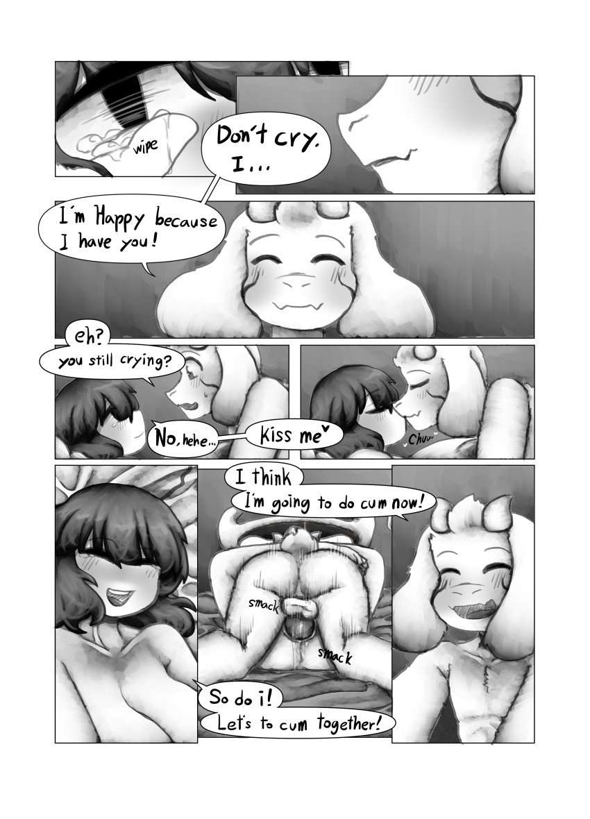 1boy 1girls adoptive_incest adoptive_siblings aged_up animal_genitalia anthro anthro_on_human asriel_dreemurr bedroom blush chara comic_page crying_with_eyes_open fangs floppy_ears fluffy_ears fluffy_hair furry furry_male goat goat_boi goat_boy happy_sex horns human human_female if_happy kissing leg_lock leglock love mating_press more_chasriel reassuring repost romantic_couple rosy_cheeks short_hair short_hair_female sweat they_are_in_love undertale undertale_(series) voluptuous_female white_fur whitewo1f wholesome wiping_tears