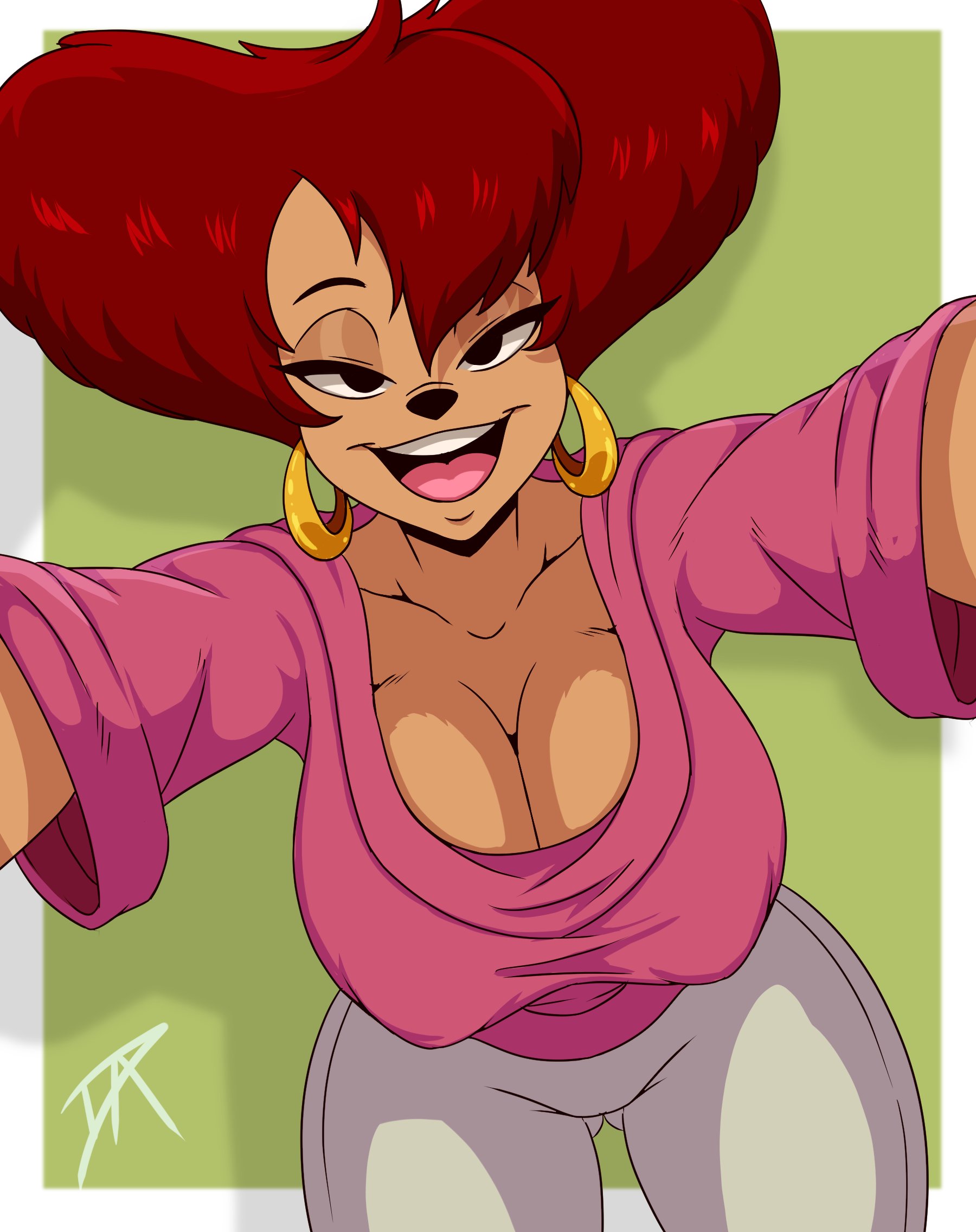breasts, dalley le alpha, disney, female, goof troop, large breasts, mature female, milf, open mouth, peg pete, tagme