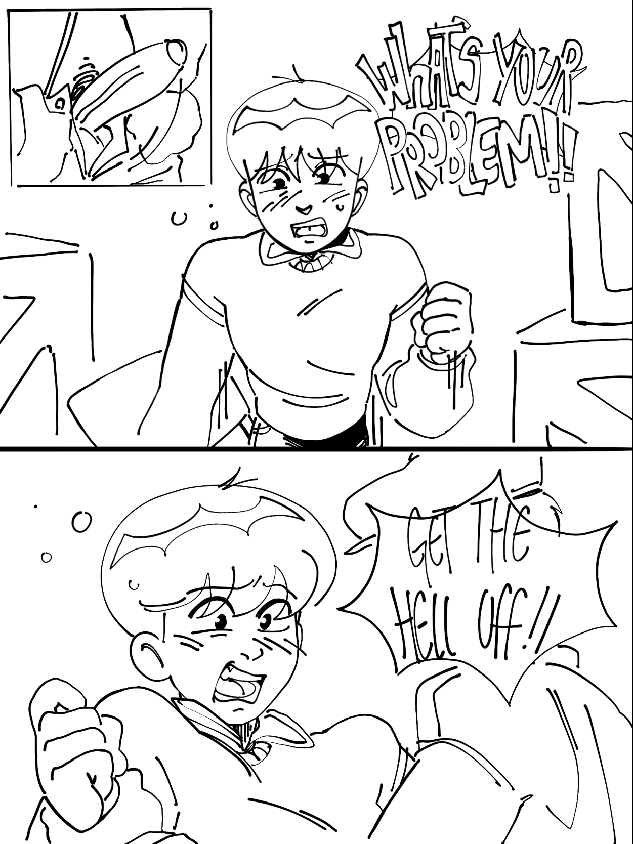akira (1988), boy rape, comic, explicitly stated nonconsent, gay, homosexual, imminent rape, kaneda shotaro, kanedasimp (artist), male, male only, male/male, penis, pubes, pubic hair, rape, text, text box, text bubble