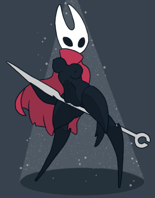 anthro breasts curvaceous curvy hollow_knight hornet_(hollow_knight) hourglass_figure insect_girl insects partially_clothed pussy pussy_juice sole_female teasing weapon windstand