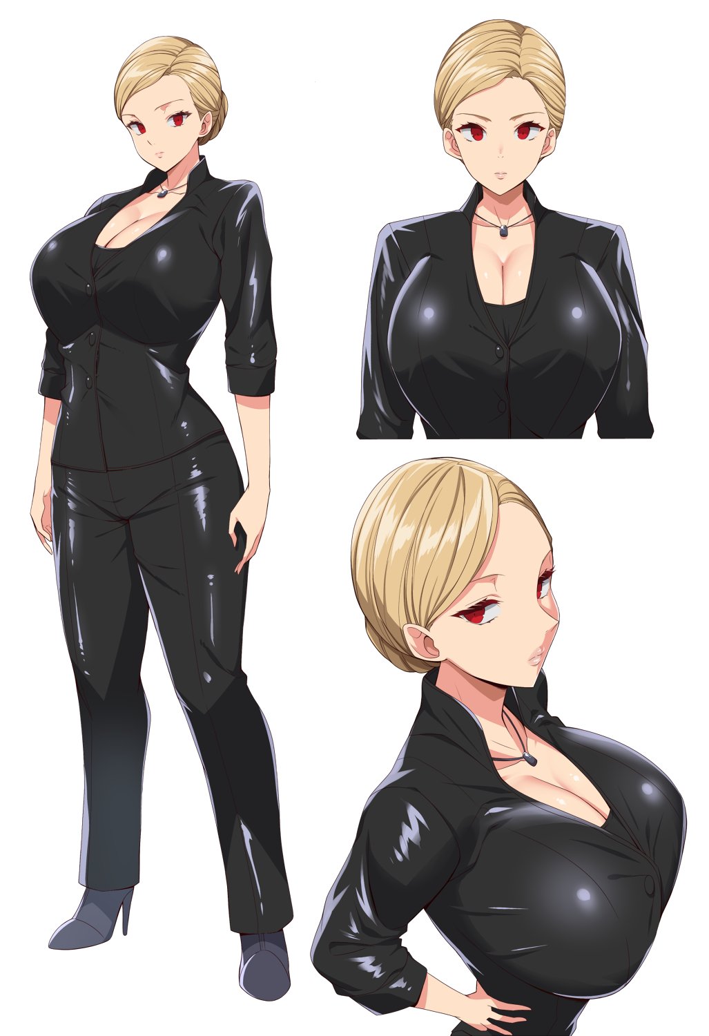 1girls alternate_version_available android athletic athletic_female bakunyuu black_footwear black_heels black_high_heels black_jacket black_pants black_shoes blank_background blonde_female blonde_hair breasts breasts_bigger_than_head buttons cleavage cold_stare collarbone commission covered_breasts cyborg emotionless emotionless_female enormous_breasts eye_contact female female_killer female_only female_robot fit fit_female footwear full_body fully_clothed fully_dressed hand_on_hip hi_res high_heeled_shoes high_heels high_resolution highres huge_breasts human human_only jacket jewelry killer kloah light-skinned_female light_skin lips lipstick looking_at_viewer machine makeup massive_breasts matching_clothing multiple_views necklace open_clothes open_jacket pants plain_background red_eyes red_eyes_female robot robot_female robot_girl short_blonde_hair short_hair short_hair_female simple_background skeb_commission solid_color_background solo solo_female standing standing_female staring staring_at_viewer t-x terminator terminator_3:_rise_of_the_machines tight_clothing tight_fit top_heavy_breasts white_background