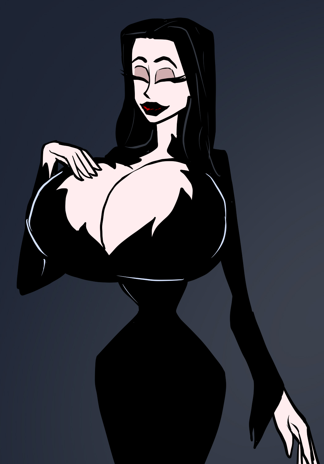 cleavage fatima_mignone goth huge_breasts jon_freeman lucky-curse