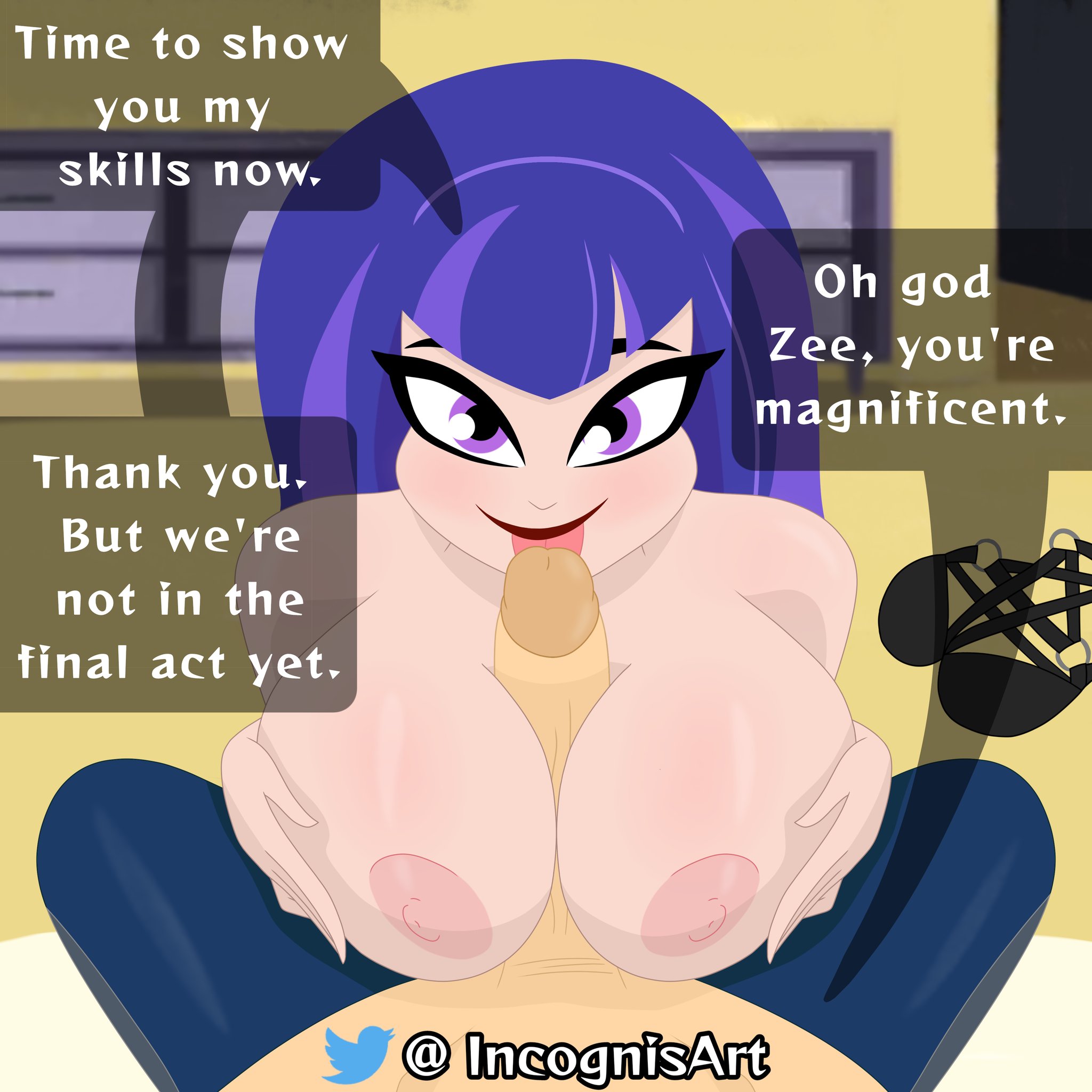 1girls, age difference, big breasts, breasts, clark kent, dc, dc comics, dc super hero boys, dc super hero girls, female, incognis, kal-el, male, paizuri, partial male, straight, superman, superman (clark kent), superman (series), zatanna, zee zatara