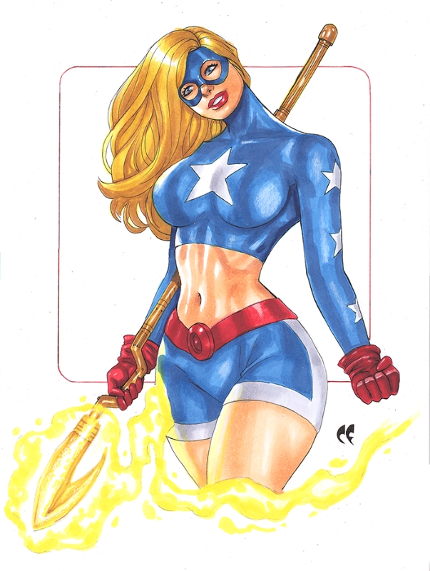 1girls blonde_hair chris_foulkes courtney_whitmore curvaceous curvy curvy_female curvy_figure dc dc_comics female female female female_only hourglass_figure light-skinned_female light_skin solo solo_female stargirl tagme voluptuous voluptuous_female