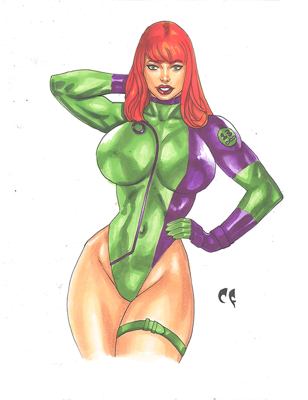 1girls big_breasts caitlin_fairchild chris_foulkes curvaceous curvy curvy_female curvy_figure dc dc_comics female female_only fully_clothed gen¹³ hourglass_figure huge_breasts leotard light-skinned_female light_skin solo solo_female tagme voluptuous voluptuous_female wildstorm