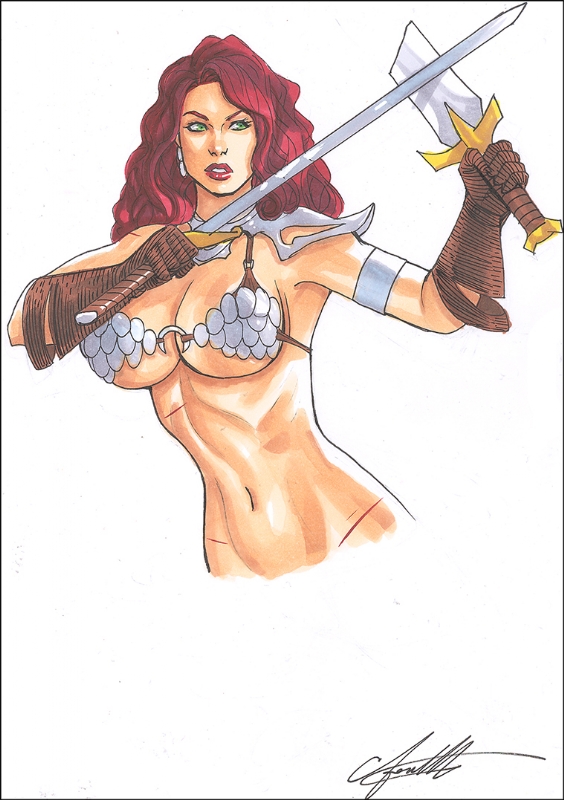 1girls chris_foulkes curvaceous curvy curvy_female curvy_figure female female female female_only hourglass_figure light-skinned_female light_skin red_hair red_sonja red_sonja_(comics) solo solo_female tagme voluptuous voluptuous_female