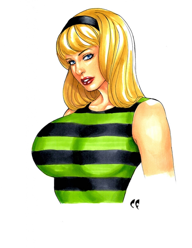 1girls blonde_hair chris_foulkes curvaceous curvy curvy_female curvy_figure female female_only gwen_stacy gwen_stacy_(classic) hairband hourglass_figure light-skinned_female light_skin marvel marvel_comics solo solo_female spider-man_(series) straight_hair tagme voluptuous voluptuous_female