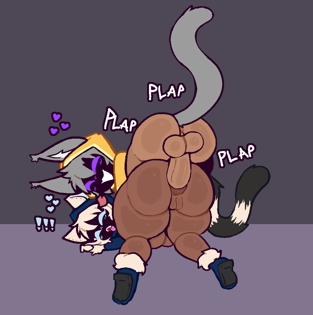 accessory all_fours anal anal_sex anal_tugging animal_ears animal_humanoid anus ass balls big_butt big_penis blazblue blonde_hair blush boots bottomless bow_(feature) bow_accessory breasts bulldog_position cat_humanoid clothed clothing dark doggy_style dominant dominant_male duo exclamation_point felid felid_humanoid feline feline_humanoid female female_penetrated footwear from_behind_position genitals grey_hair hair heart hoodie humanoid kaka_(blazblue) katsukaka_(taokakaguy) male male/female male_penetrating male_penetrating_female mammal mammal_humanoid mounting multicolored_tail nillykfox onomatopoeia partially_clothed penetration penis plap pussy sepiakfox sex sound_effects submissive submissive_female text thick_thighs tongue tongue_out topwear turikikaka_(taokakaguy) video_games wide_hips