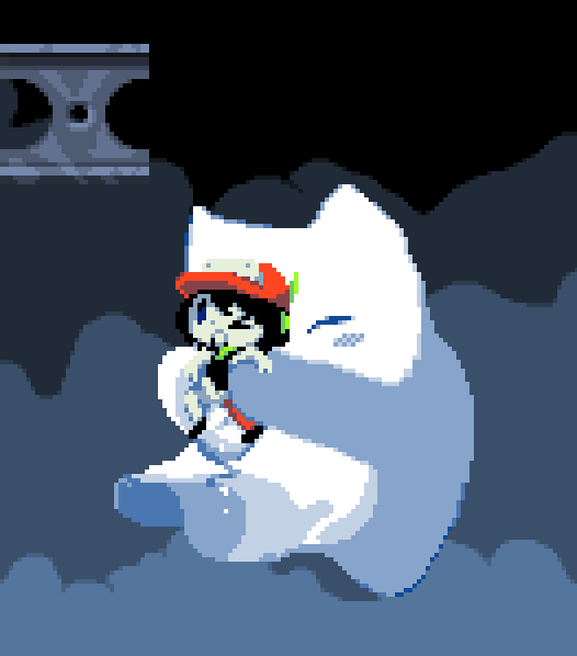 accurate_art_style ambiguous_consent artstyle_imitation cap cave_story doukutsu_monogatari eye_closed flying flying_sex gasp gasping gay ghost giant_sperm hat in_air mid-air_suspension monster monster_sex open_mouth quote_(cave_story) robot robot_boy robot_ears scarf size_difference sprite sprite_art tagme unknown_artist white_skin wink yaoi