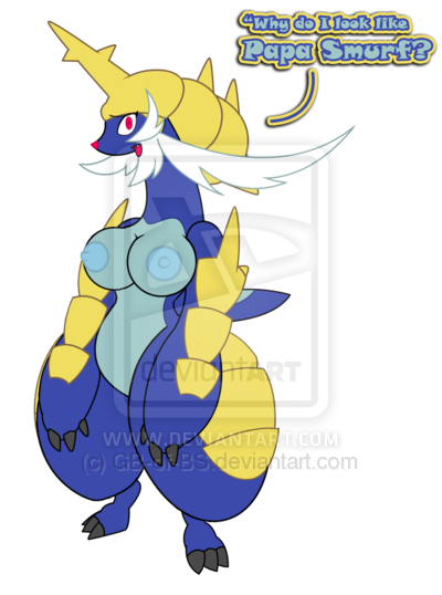 anthro breasts color female female_only gb_of_bs nipples nude pokemon red_eyes samurott solo tagme