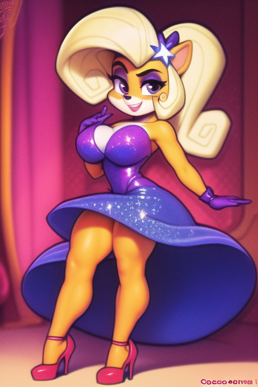 1girls, activision, ai generated, anthro, bandicoot, big breasts, breasts, bust, busty, cleavage, coco bandicoot, crash (series), curvaceous, curves, curvy, curvy figure, eyebrows, eyelashes, eyes, female, female focus, female only, fur, furry, hair, high heels, hips, hourglass figure, huge breasts, jessica rabbit (cosplay), large breasts, legs, light skin, light-skinned female, lips, mammal, marsupial, nai diffusion, naughty dog, orange fur, speedyai, stable diffusion, thick, thick legs, thick thighs, thighs, top heavy, upper body, video games, voluptuous, waist, who framed roger rabbit, wide hips