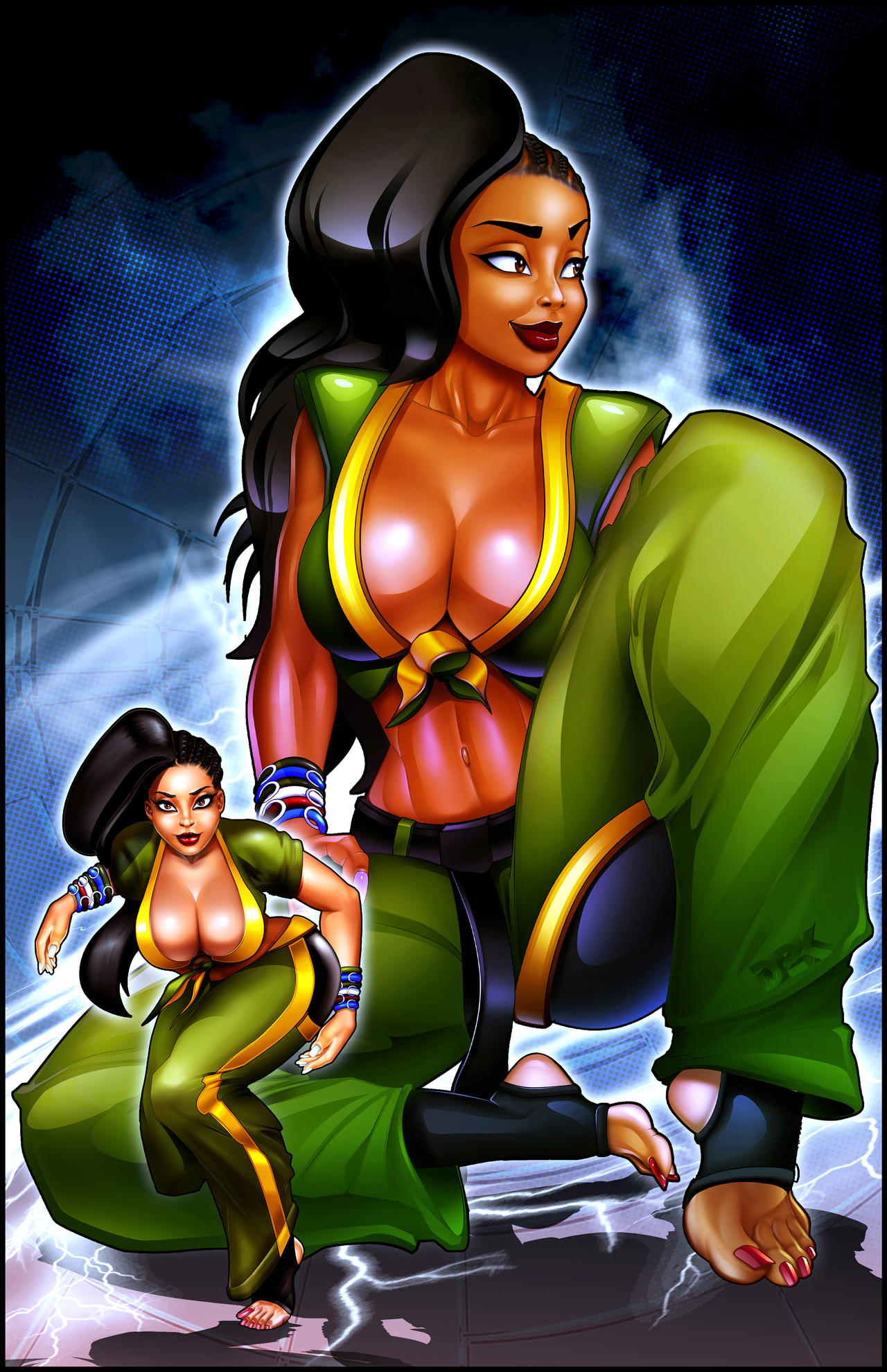 1girls athletic athletic_female barefoot big_breasts black_hair brazilian brazilian_female breasts busty capcom cleavage curvaceous curvy d2kmax d2kprime dark-skinned_female digital_media_(artwork) eyebrows eyelashes eyes feet female female_focus female_only fit fit_female hair hips hourglass_figure huge_ass huge_breasts human large_ass large_breasts laura_matsuda legs light-skinned_female light_skin lips long_hair long_toenails nail_polish red_toenails solo stirrup_legwear street_fighter thick thick_legs thick_thighs thighs toenail_polish toenails toes top_heavy upper_body voluptuous waist white_nails wide_hips