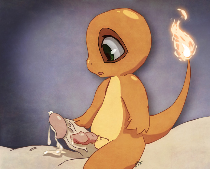 charmander color fire gay human interspecies jaunty7 male male_only mouth multiple_males nintendo open_mouth penis pokémon_(species) pokemon pokemon_rgby pokephilia size_difference tail tail_fire testicles yaoi