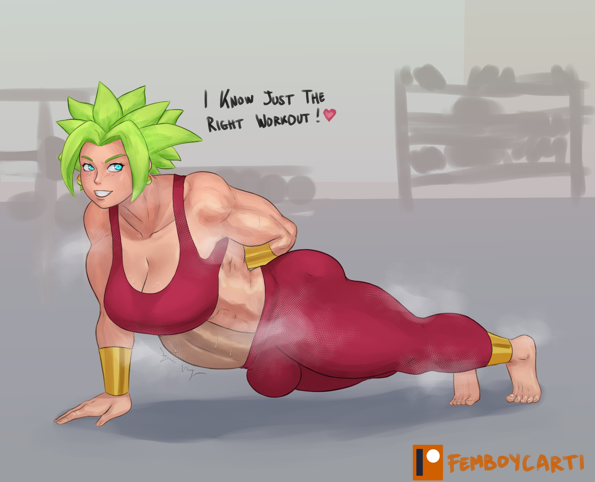 1futa, 2022, balls, big penis, breasts, clothed, clothing, dialogue, dragon ball, dragon ball super, english text, erection, femboycarti, futa only, futanari, green hair, huge cock, human, intersex, kefla, legendary super saiyan, light skin, light-skinned futa, mostly clothed, muscular, muscular futa, musk, musk clouds, musky, musky cock, penis, penis out, push-up, smell, smelly, smelly cock, solo, steam, steamy, super saiyan, super saiyan 2, sweat, sweatdrop, sweating, sweaty, testicles, text