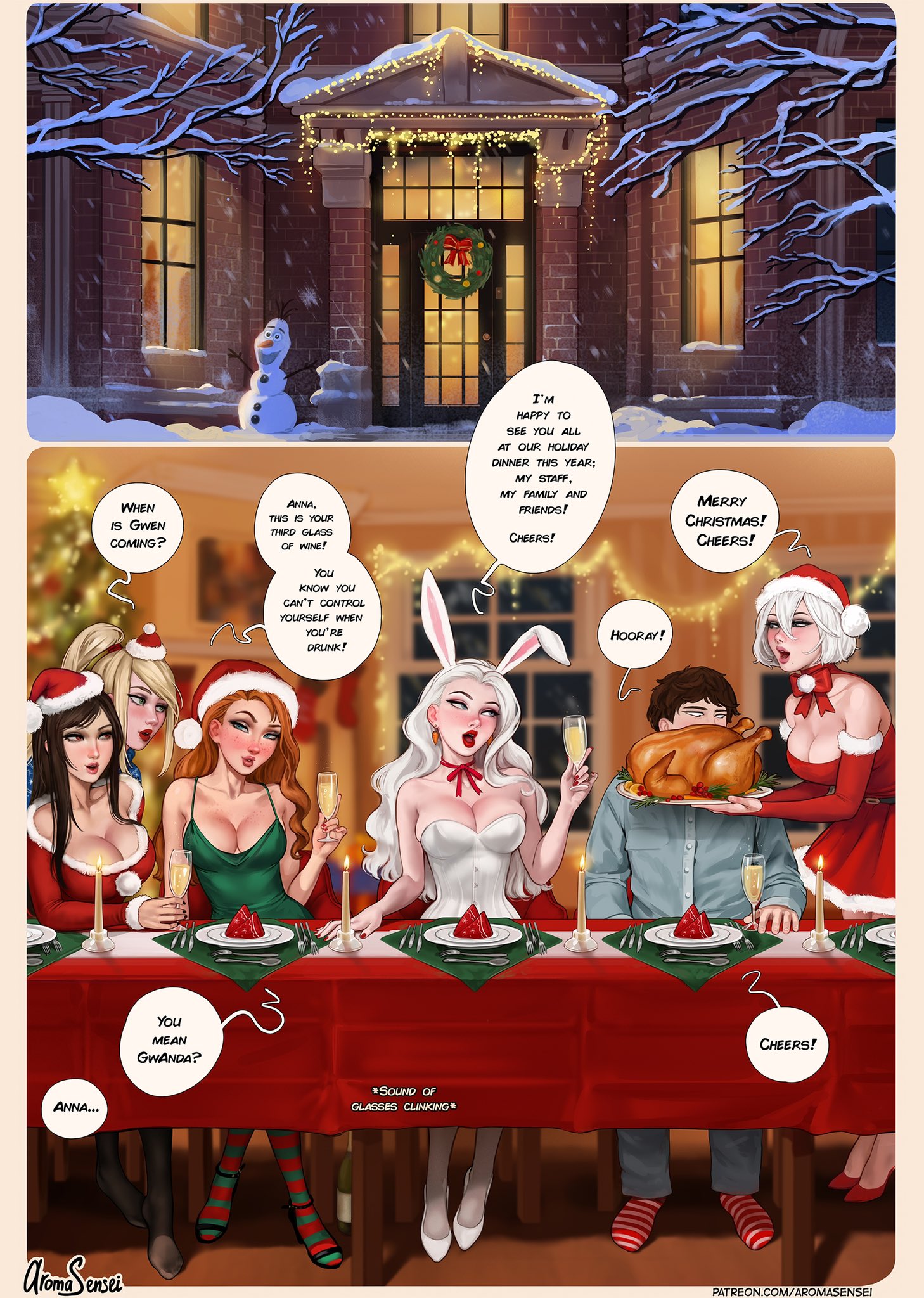 1boy, 2022, 5girls, anna (frozen), aroma sensei, big breasts, black hair, black nails, blonde hair, breasts, cleavage, clothing, comic, crossover, disney, dress, eastern and western character, elsa (frozen), female, female focus, final fantasy, final fantasy vii, final fantasy vii remake, fingernails, frozen (film), heels, high heels, large breasts, light skin, light-skinned female, light-skinned male, long hair, male, medium breasts, metroid, multiple females, multiple girls, nail polish, nier (series), nier: automata, nintendo, red eyes, red nails, samus aran, square enix, straight, thick thighs, tifa lockhart, white hair, yorha 2b