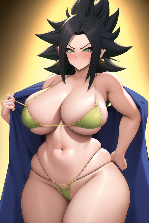 1girls, ai generated, bikini, breasts, caulifla, dragon ball, female, female only, nai diffusion, solo, stable diffusion