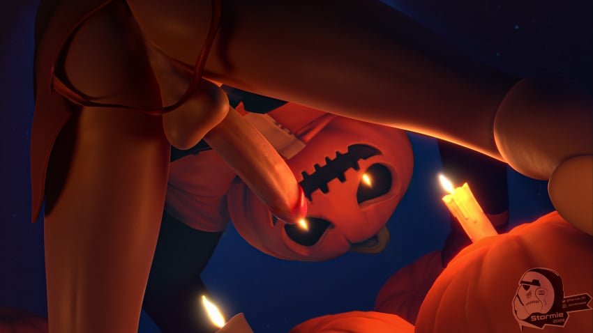 candle clothed clothing epic_games fortnite male partially_clothed pumpkin_head punk_(fortnite) solo solo_focus stormie_vn video_games