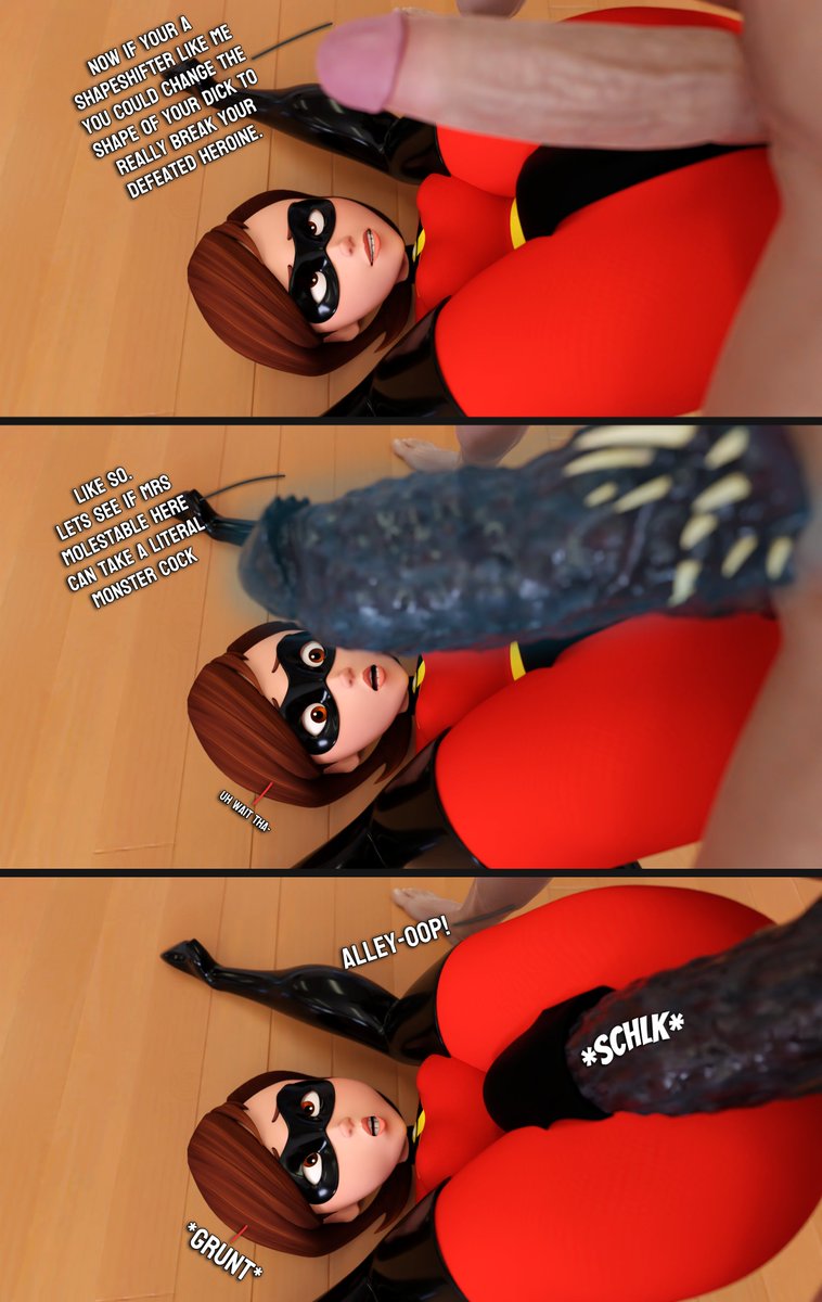 1boy, 1girls, 3d, 3d (artwork), apple butt, ass, athletic, athletic female, big ass, big breasts, big butt, boots, bottom heavy, breasts, brown hair, bubble ass, bubble butt, busty, comic, commission, costume, curvaceous, curvy, dialogue, disney, elastigirl, english text, eyebrows, eyelashes, eyes, female, fit, fit female, gloves, hair, helen parr, heroine, hips, hourglass figure, huge ass, huge breasts, huge cock, human, large ass, large breasts, legs, light skin, light-skinned female, lips, male, mature, mature female, milf, mother, original character, panels, penis, pixar, short hair, smitty34, straight, straight hair, superhero, superheroine, text, the incredibles, thick, thick ass, thick hips, thick legs, thick thighs, thighhigh boots, thighs, tight clothing, top heavy, unseen male face, upper body, voluptuous, waist, wide hips