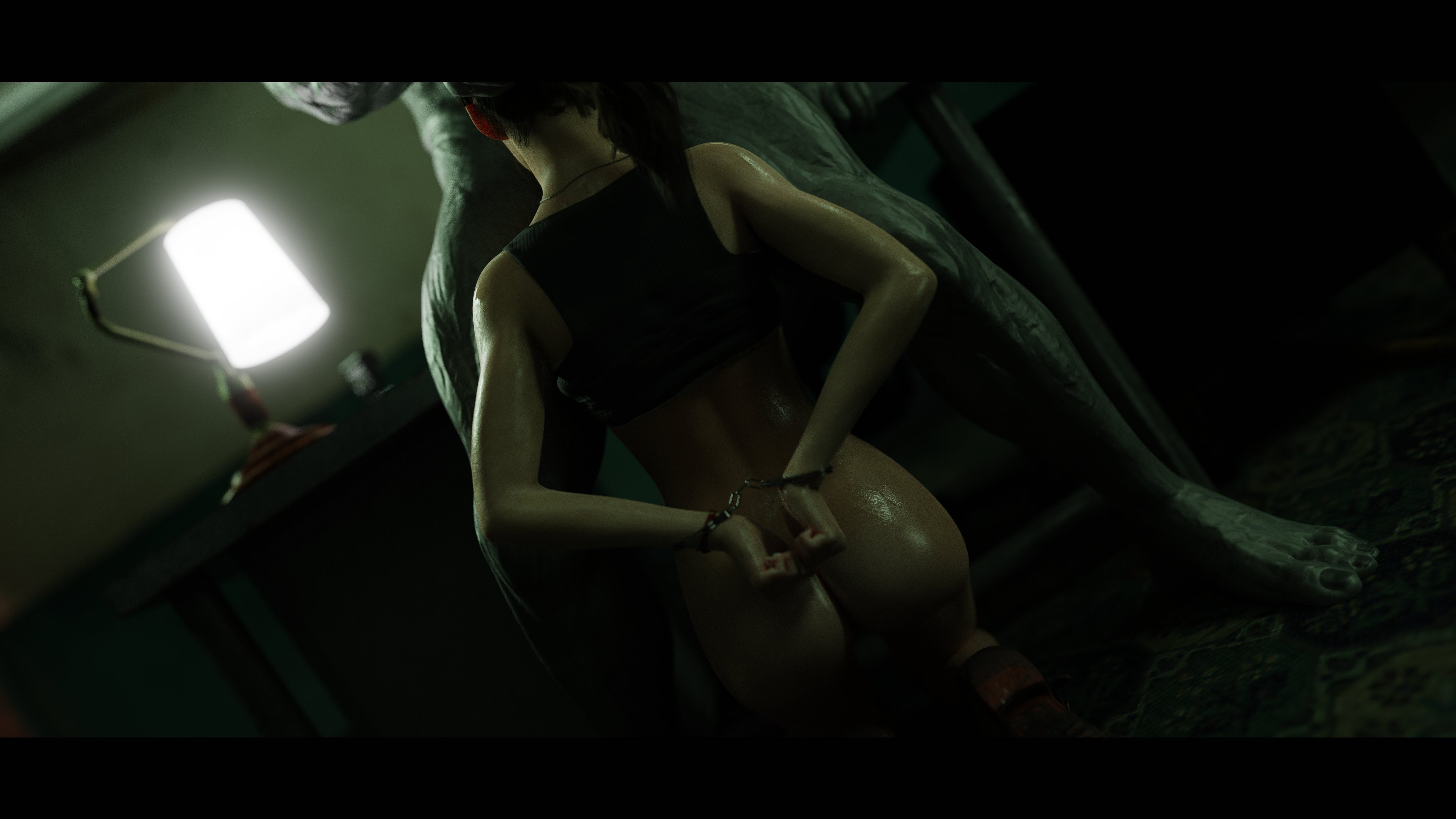 1boy, 1girls, 3d, brown hair, capcom, claire redfield, claire redfield (jordan mcewen), couple, couple sex, female, happy, happy sex, happy trail, love, lovers, male, monster, mr x, resident evil, resident evil 2, resident evil 2 remake, size difference, stephanie23, tagme, tagme (artist), tyrant