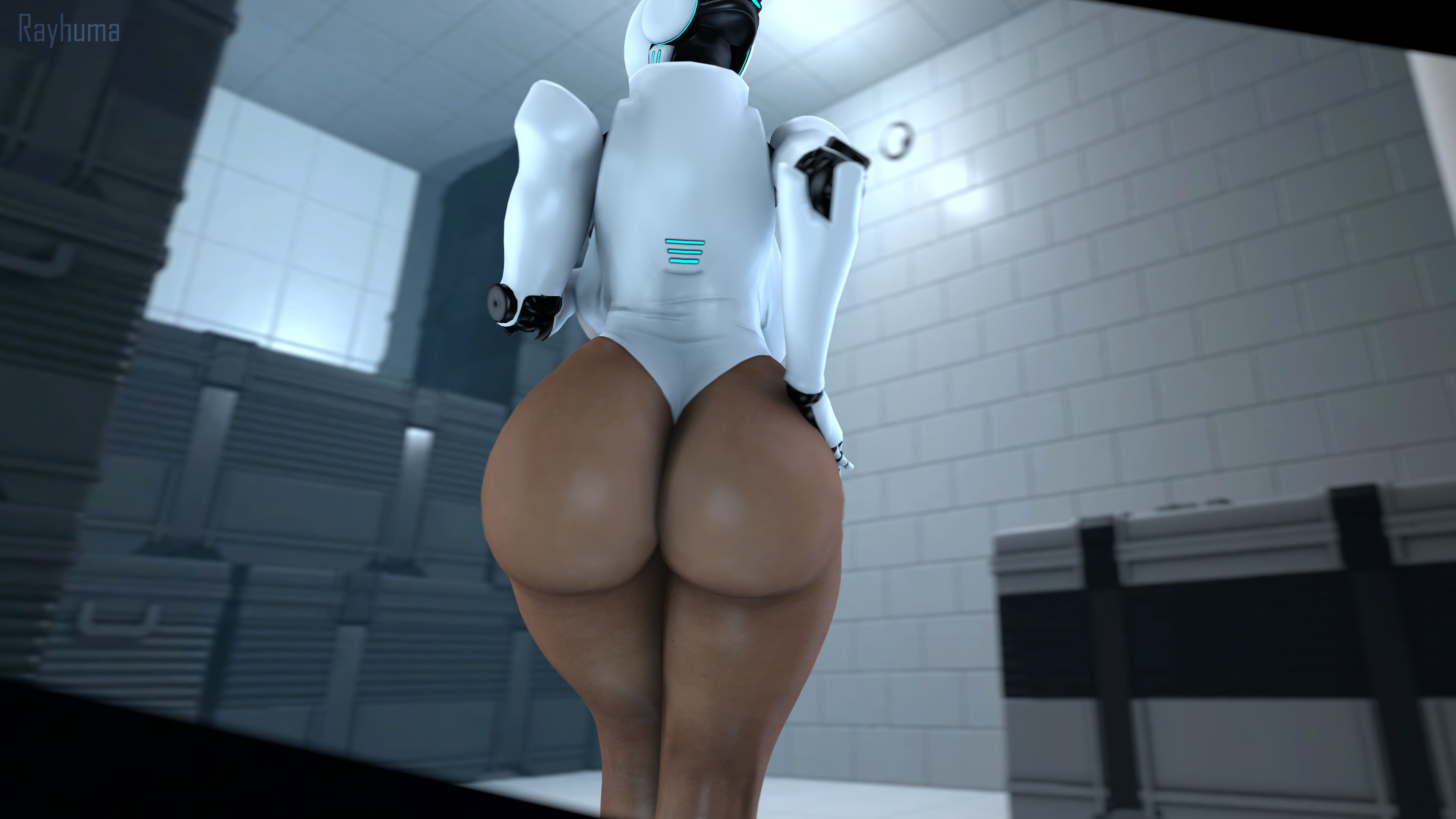 3d, ass, big ass, big breasts, big butt, breasts, faceless character, faceless female, female, haydee, haydee (game), pubic hair, rayhuma, robot, robot girl, see-through, see-through clothing, solo, source filmmaker, tagme, thick thighs