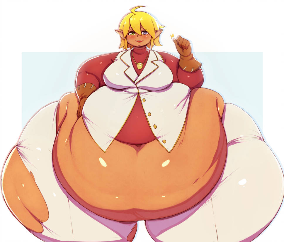 1girls aura_bella_fiora bbw belly big_belly big_breasts blonde_hair breasts curvaceous curvy dark-skinned_female fat fat_ass fat_belly fat_woman female female_only hips huge_belly huge_breasts jaykuma large_belly large_breast obese obese_female overlord_(maruyama) overweight overweight_female solo solo_female ssbbw tummy voluptuous wide_hips