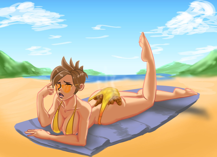 bikini, female, overwatch, scat, stinky, tracer