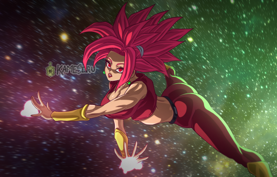 1girls background big_ass big_butt boobs butt dragon_ball dragon_ball_super dragon_ball_z earrings fusion gold_jewelry kamekuzu kameseru kefla ki_blast looking_at_viewer red_eyebrows red_eyes red_hair red_lipstick solo solo_female solo_focus splits splits_position straight_hair super_saiyan_god tagme universe_reset