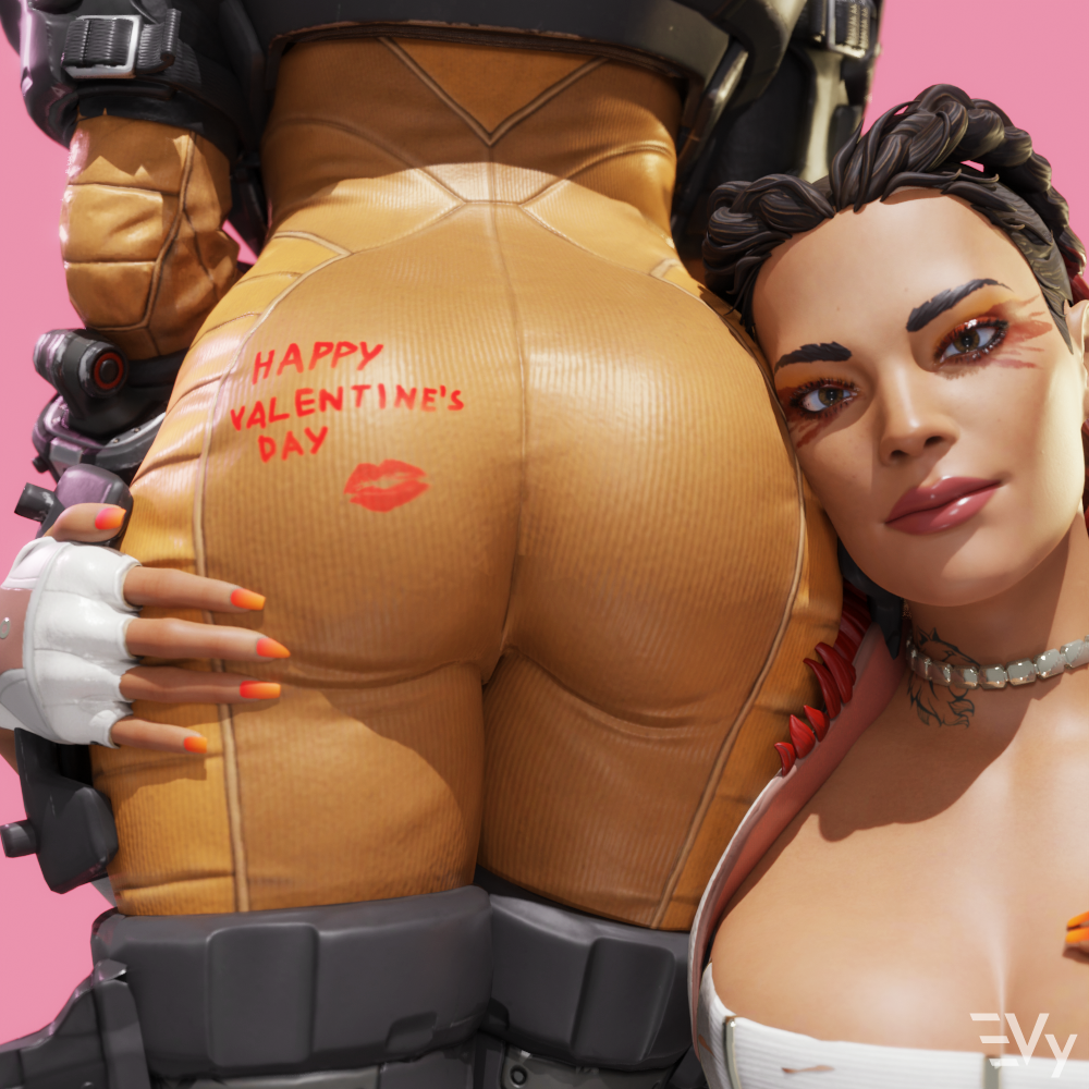 2girls 3d apex_legends ass ass_focus ass_grab ass_pillow ass_worship blender clothed head_on_ass kiss_mark kissing_ass lipstick lipstick_mark lipstick_on_ass loba loba_(apex_legends) looking_at_viewer valentine's_day valkyrie_(apex_legends) vulpeculy white_hair worship writing writing_on_ass writing_on_butt yuri