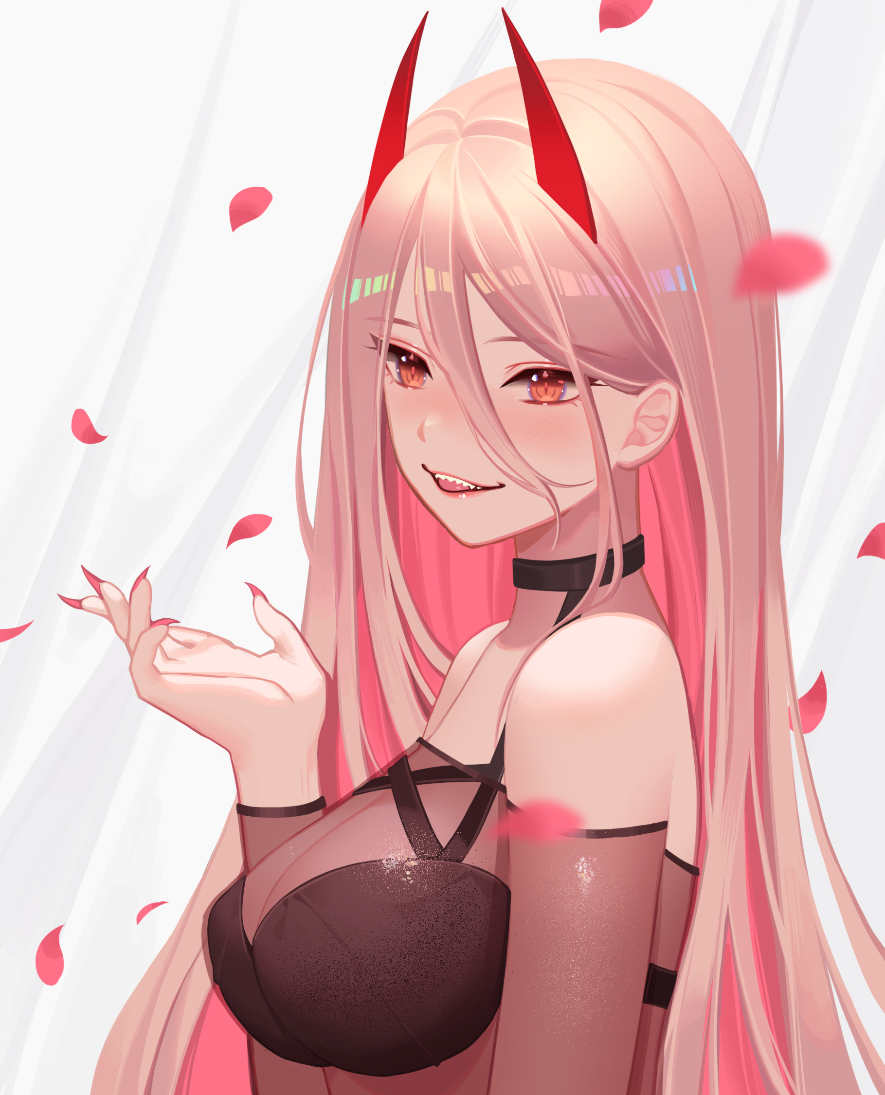 1girls, big breasts, breasts, chainsaw man, clothing, demon, demon girl, female, female only, horn, mappa, power (chainsaw man), red horns, tagme, tagme (artist)