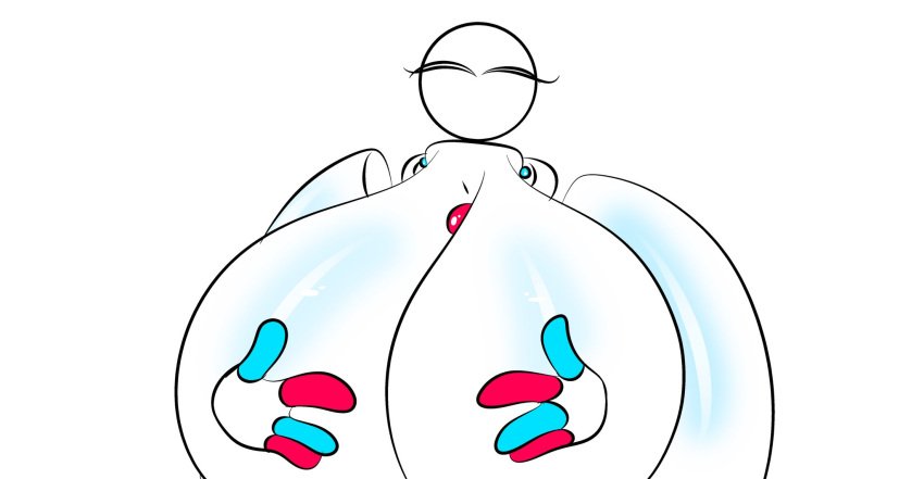 atom_(smolmarble) atom_booba big_breasts breasts detached_hands detached_limbs hyper_breasts large_breasts lofiglade marblebit massive_breasts mouthless pixelsoda smolmarble thick_thighs white_body white_skin