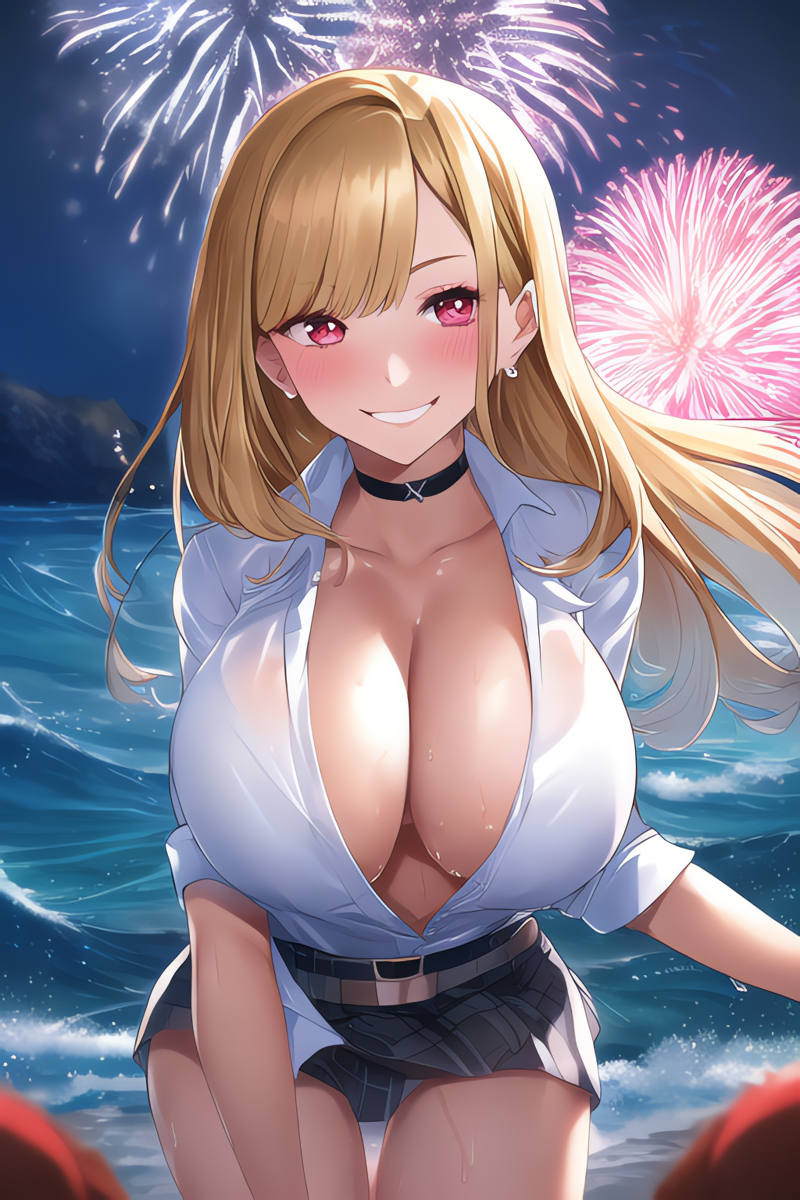 1girls, ai generated, big breasts, breasts, curvaceous, curvy female, female, female focus, female only, gyaru, high resolution, kitagawa marin, long hair, looking at viewer, nai diffusion, solo, sono bisque doll wa koi wo suru, stable diffusion, voluptuous female