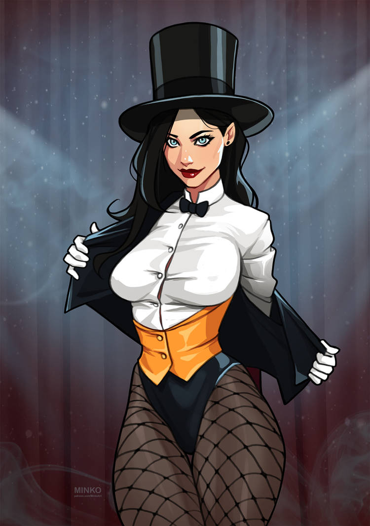 1girls, athletic, athletic female, big breasts, black hair, breasts, busty, button gap, cleavage, curvaceous, curvy, curvy figure, dc, dc comics, digital drawing (artwork), digital media (artwork), eyebrows, eyelashes, eyes, female, female focus, female only, fit, fit female, hair, hero, heroine, hips, hourglass figure, justice league, legs, light skin, light-skinned female, lips, magician, minko, olena minko, slim, slim waist, superhero, superheroine, thick, thick legs, thick thighs, thighs, upper body, voluptuous, waist, wide hips, zatanna, zatanna zatara